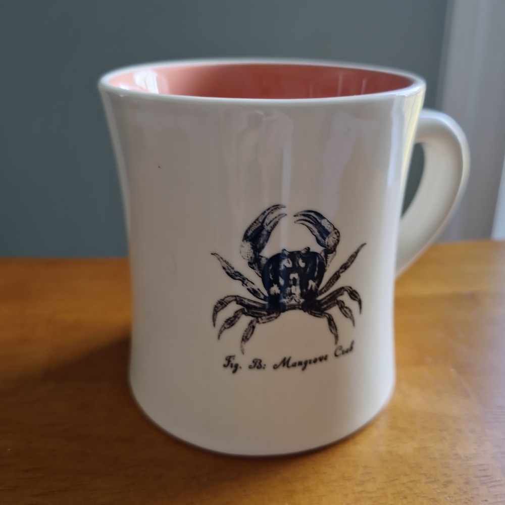Crab Design Mug with Pink Interior